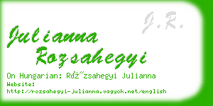 julianna rozsahegyi business card